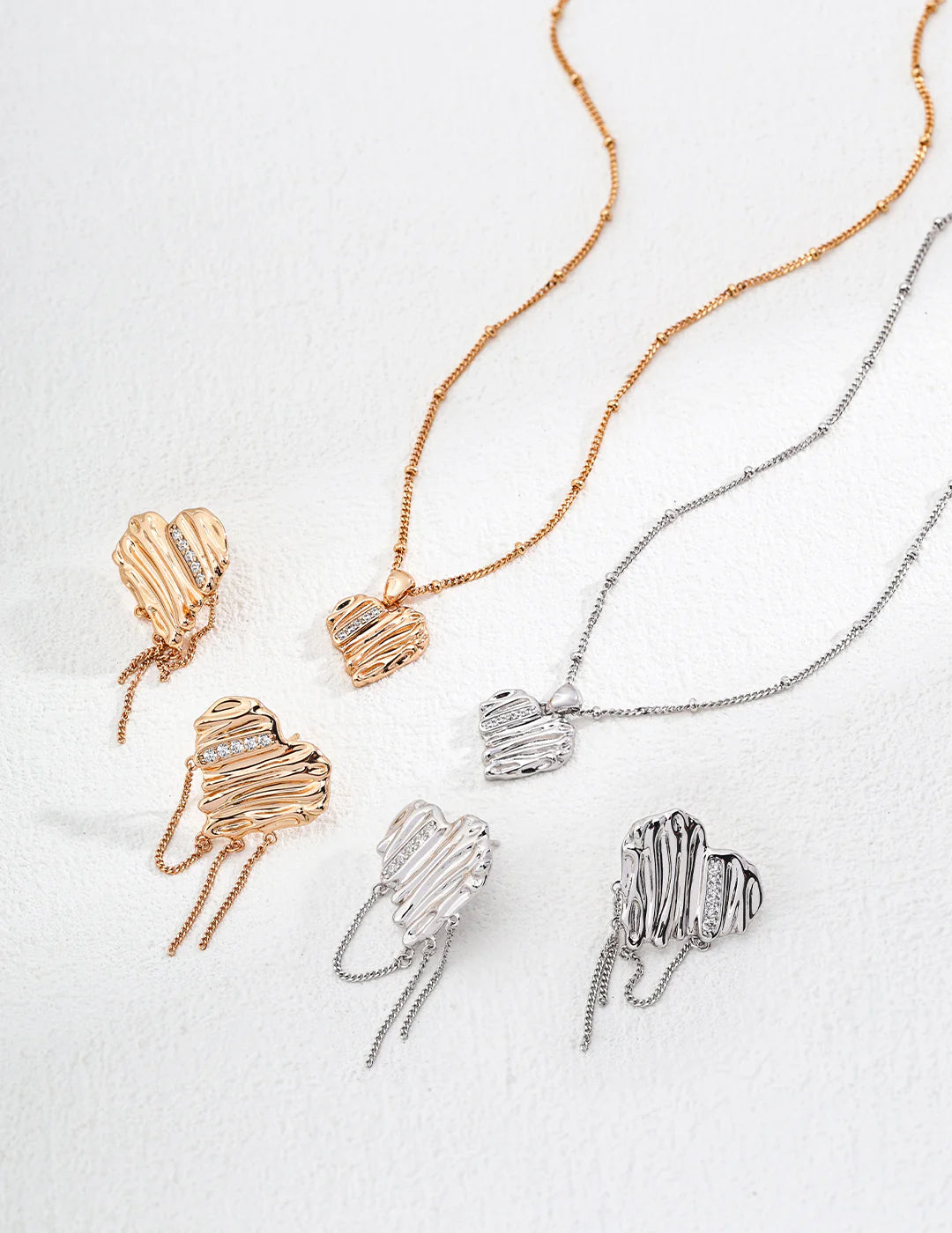 Simple Heart-Shaped Zircon Necklace