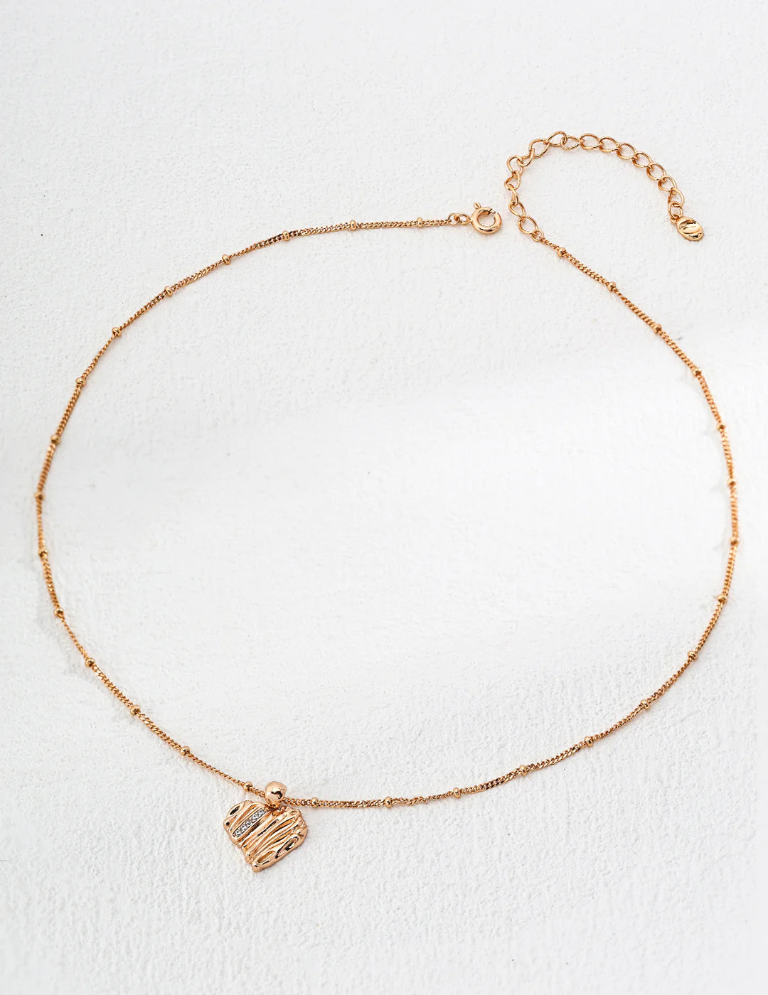 Simple Heart-Shaped Zircon Necklace