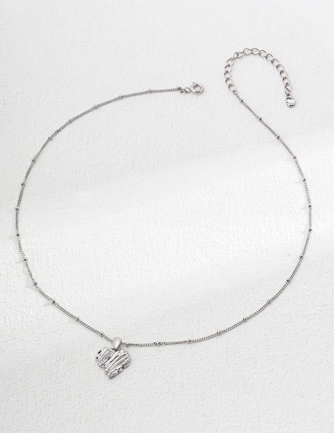 Simple Heart-Shaped Zircon Necklace
