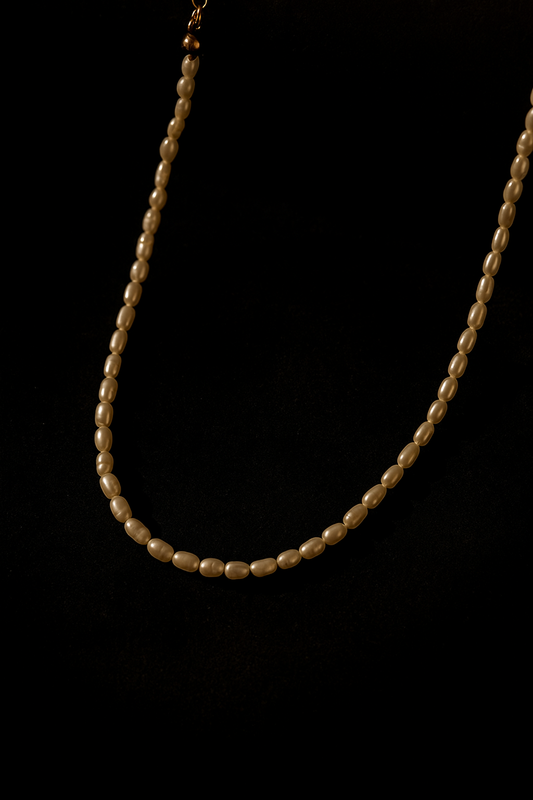 Genuine pearl necklace | 18 carat | Sterling silver