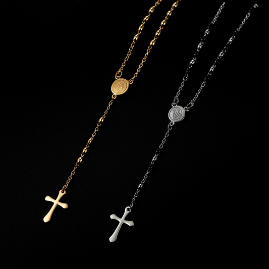 Rosary cross chain | zinc alloy 