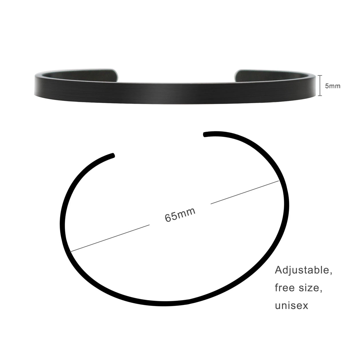 Matt Surface Brushed Stainless Steel Blank Cuff Bangle 4 Colors Bracelet Jewelry Gifts for Man and Women
